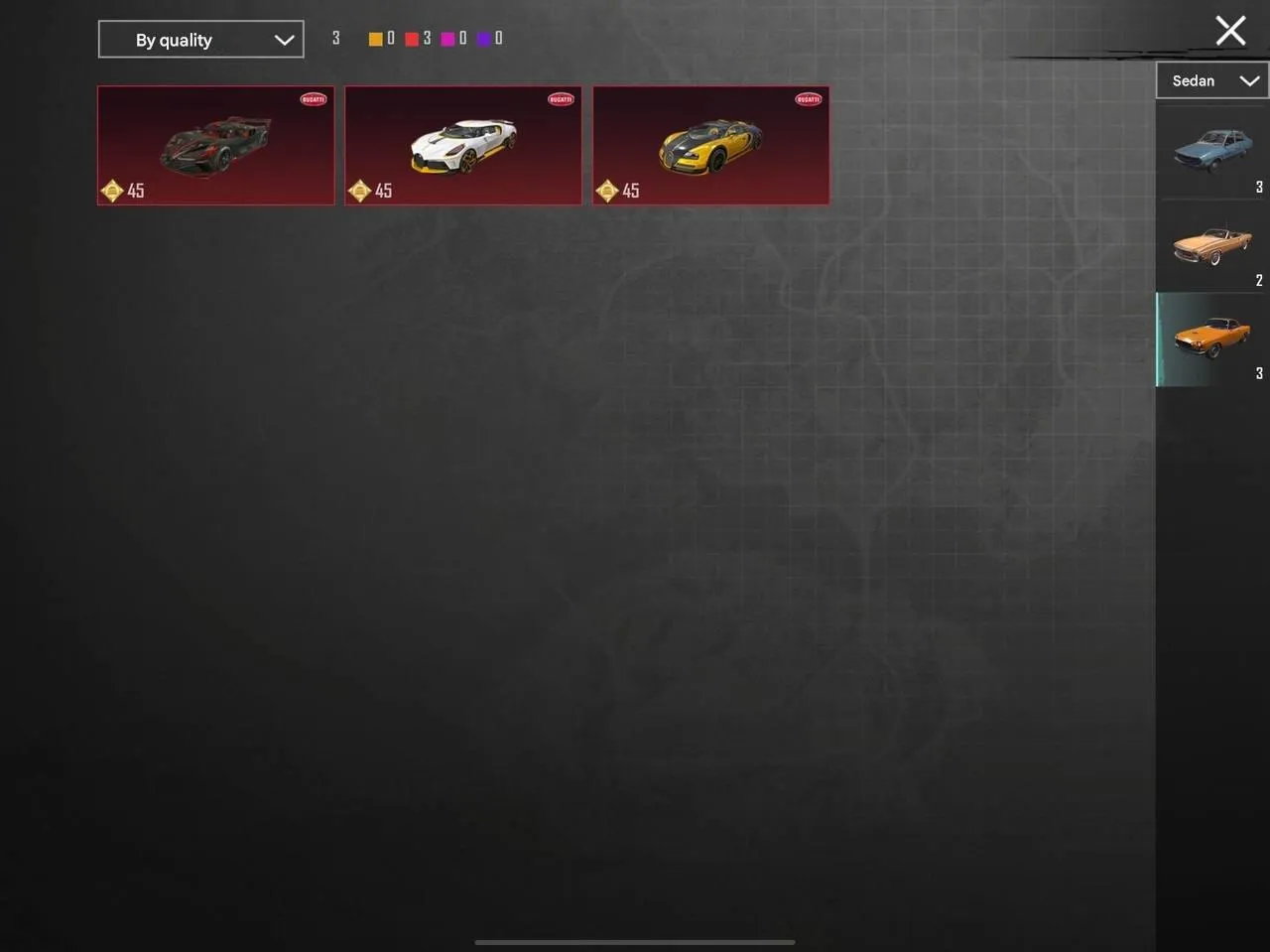 PGM270 Pharaoh X-Suit Lv.4, 5X Costumes, M416 Jester Full Set, 3 Bugatti, Scythes, 12 Killchats, 100+ Mythics, 40+ Evo Guns (G)